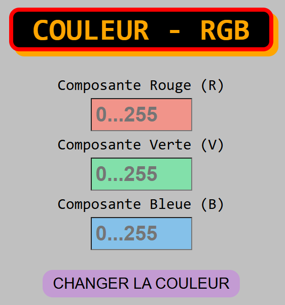 Couleurs RGB